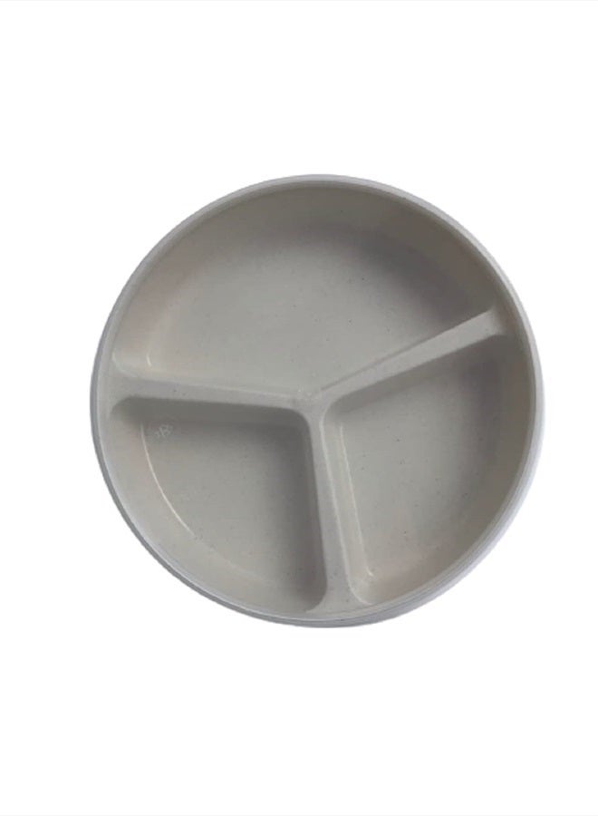 Fabrication Enterprises Maddak SP Ableware Sandstone Partitioned Scoop Dish with Lid - Image 3
