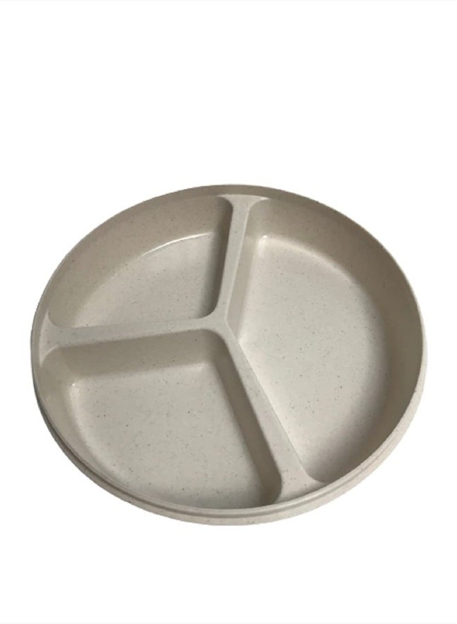 Fabrication Enterprises Maddak SP Ableware Sandstone Partitioned Scoop Dish with Lid - Image 1
