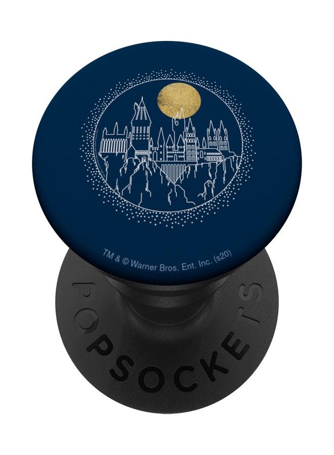 Harry Potter Hogwarts Full Moon Line Art PopSockets Adhesive PopGrip - Image 1