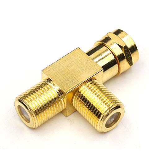 ANHAN F Coax Splitter, F Male to Female Connectors F type Satellite TV Splitter F type Coaxial Adapters for Video VCR Antenna 2Packs - Image 3