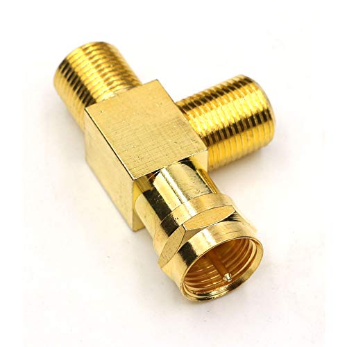 ANHAN F Coax Splitter, F Male to Female Connectors F type Satellite TV Splitter F type Coaxial Adapters for Video VCR Antenna 2Packs - Image 4