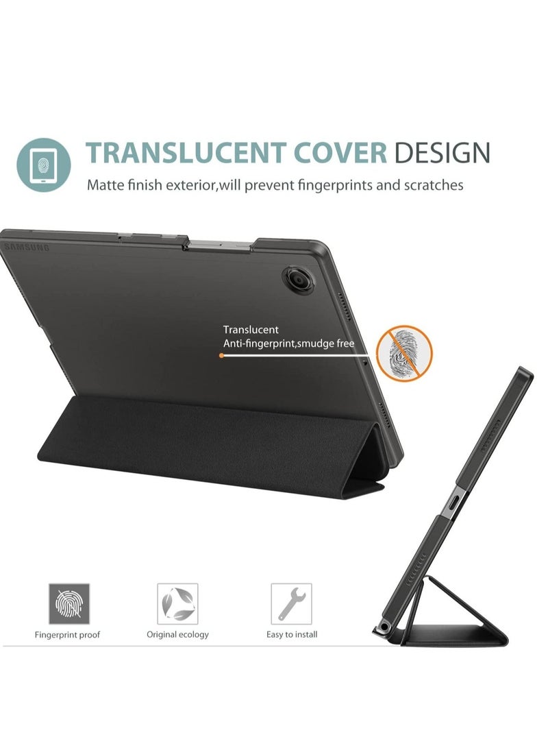 راكسوم جراب ProCase لجهاز Galaxy Tab A8 10.5، جراب ذكي واقٍ رفيع بغطاء خلفي صلب لجهاز Galaxy Tab A8 10.5 بوصة 2022 SM-X200 X205 X207 - أسود - Image 4