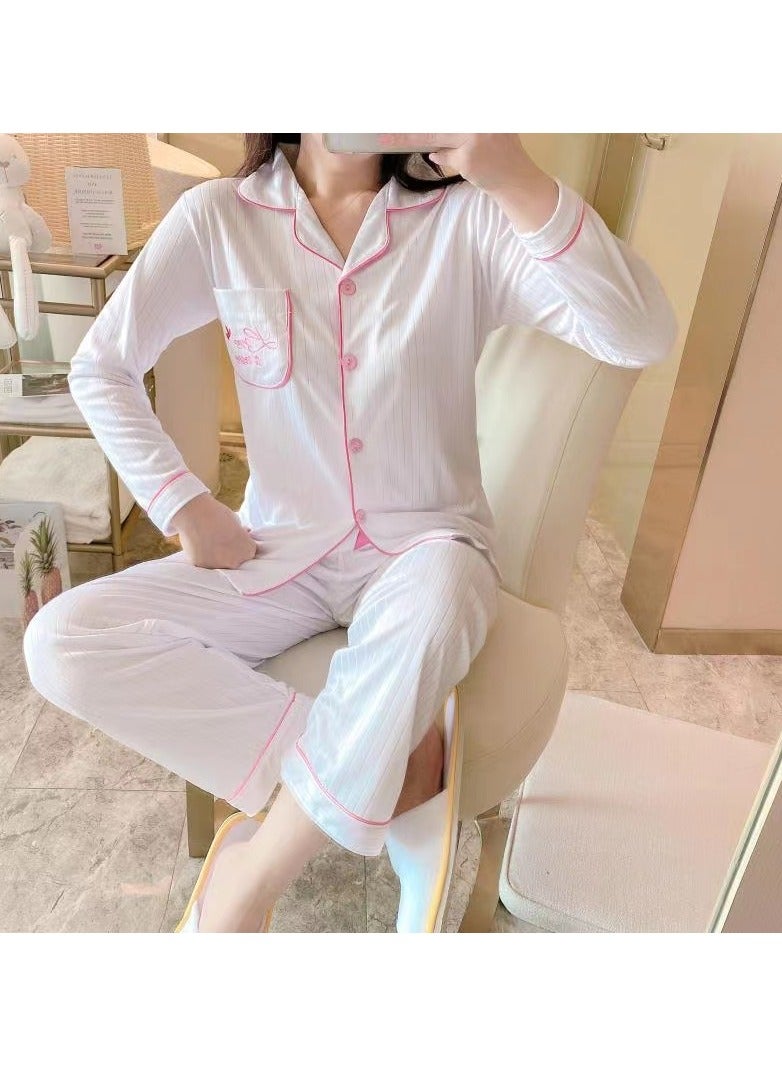 DubaiGallery Women Pyjamas Set PJ Ladies Silk Satin Short Sleeve Print Button Up Loungewear