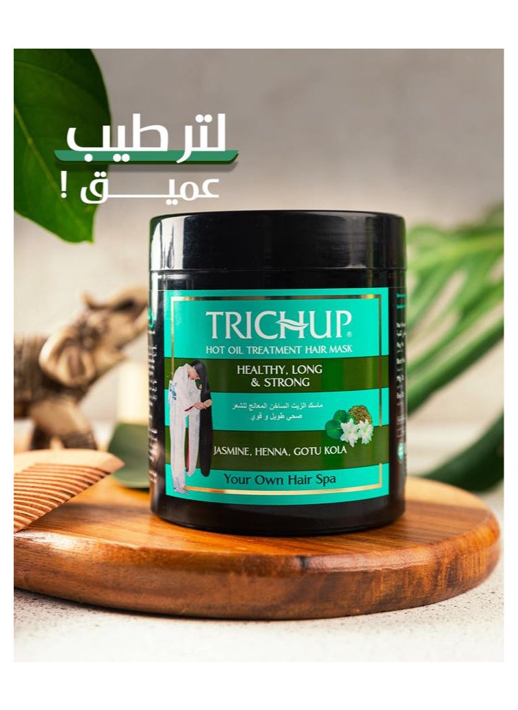 TRICHUP Trichup Healthy Long and Strong Hot Oil Treatment Hair Mask-450 Ml  - Image 2