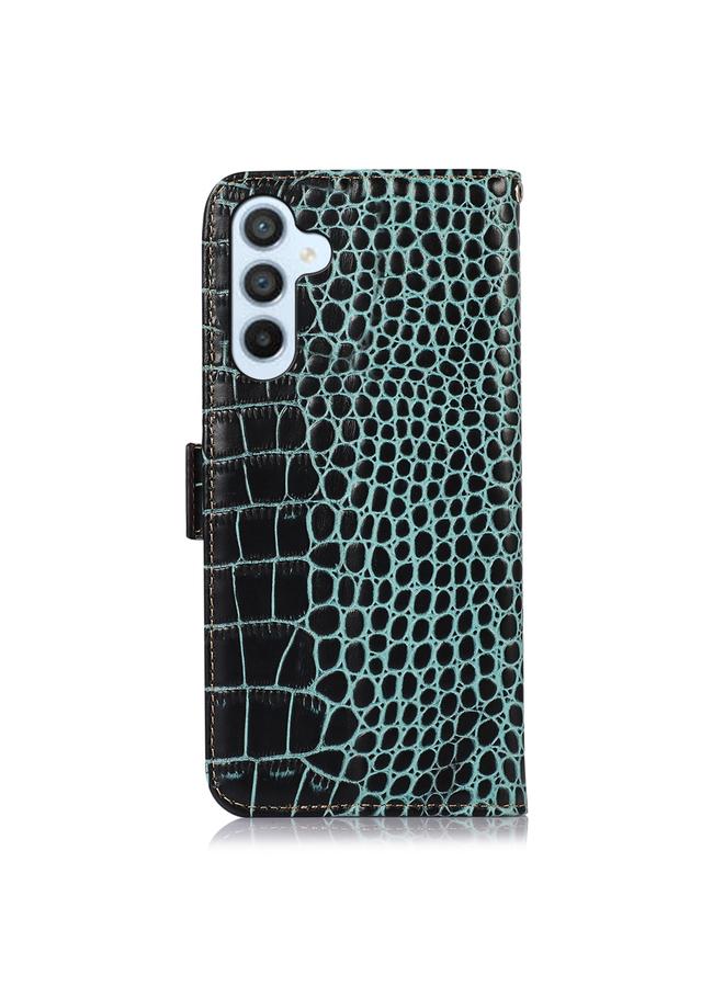 اس-توب جراب لهاتف Samsung Galaxy A55 5G مصنوع من جلد التمساح بطبقة علوية من جلد البقر - Image 3