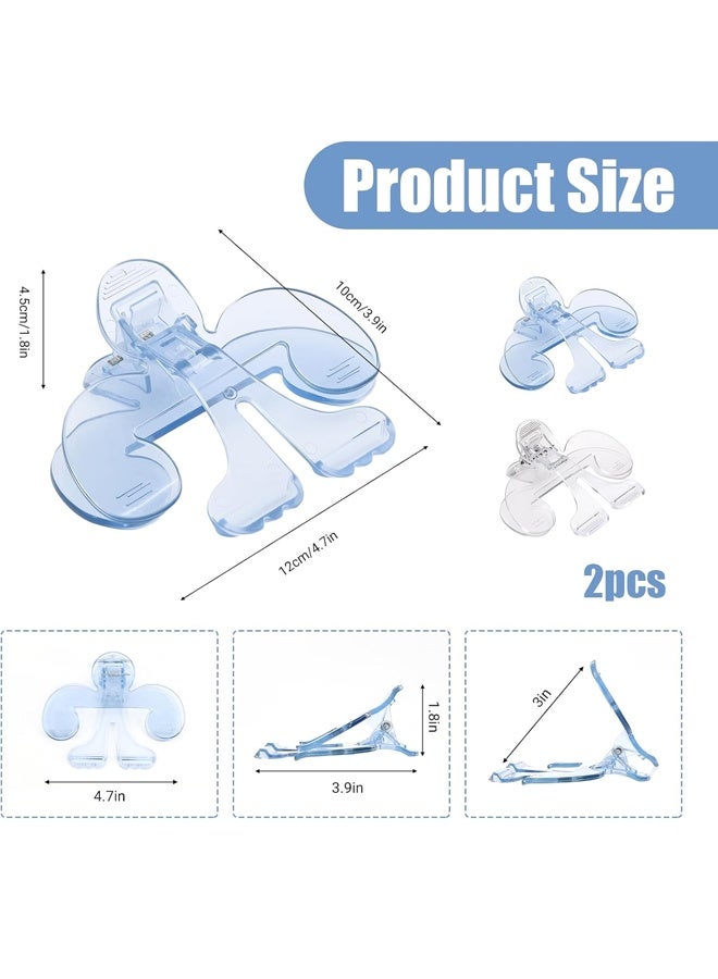 حاملان لصفحات الكتب للقراءة، مشبك كتب شفاف يعتمد على رف علمي بزاوية 12 درجة، مشابك كتب خفيفة الوزن - Image 2