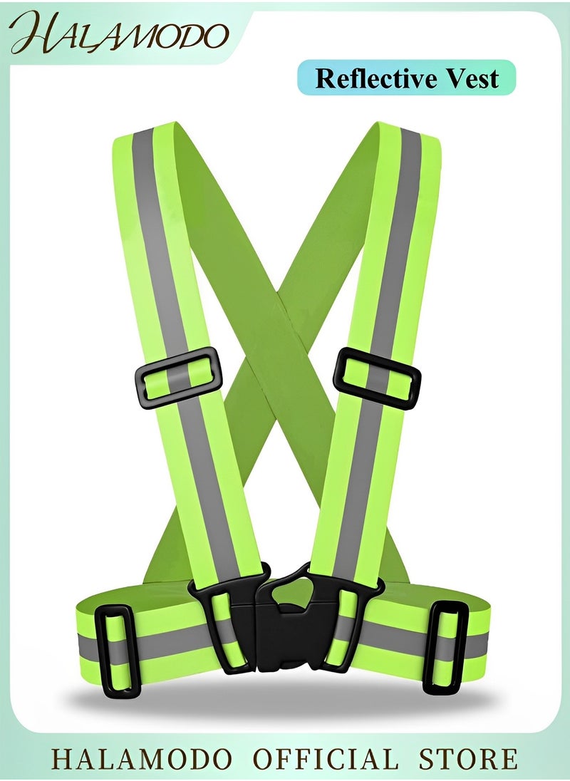 Generic - Reflective Vest Running Gear High Visibility Adjustable Safety Vest with Adjustable Straps Outdoor Clothing for Night Cycling & Hiking & Jogging & Dog Walking - Image 1