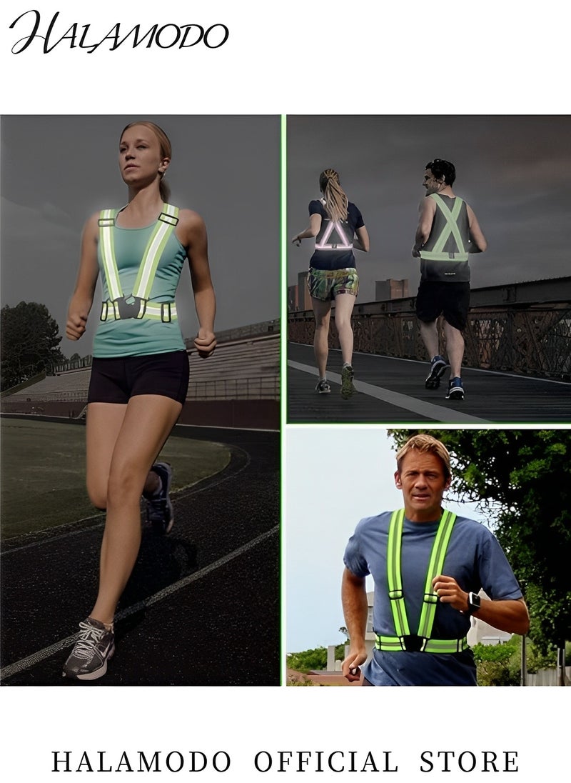 Generic - Reflective Vest Running Gear High Visibility Adjustable Safety Vest with Adjustable Straps Outdoor Clothing for Night Cycling & Hiking & Jogging & Dog Walking - Image 1