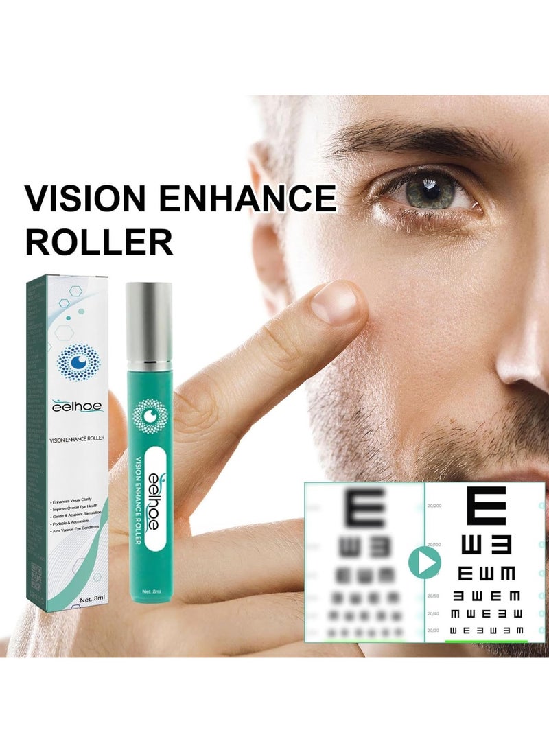 EELHOE - Vision Enhance Roller, Eye Roller to Enhances Visual Clarity, Natural Vision Enhancer Roller, Relieve Eye Strain, Fatigue, and Discomfort 8 ml - Image 1
