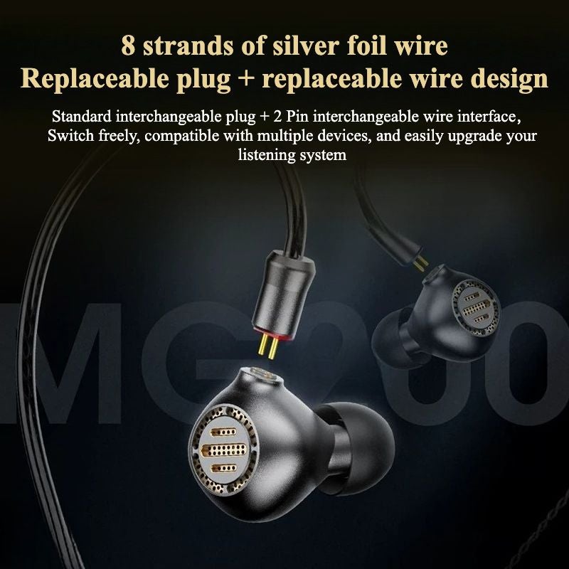 Shanling Mg200 Dark Space In-Ear Earphones, 1DD 10mm Dynamic Driver, Hi-Res Open-Back, 4.4mm Jack - Image 5