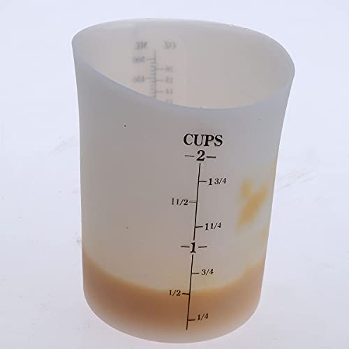 Szxc Silicone Flexible Nestable Measuring Cups Set for Epoxy Resin, Butter, Chocolate - 4 Cup + 2 Cup + 1 Cup - Melt Stir Squeeze & Pour - BPA Free - Standard & Metric Measurment Markings - Image 5