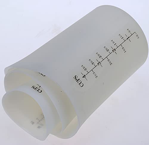 Szxc Silicone Flexible Nestable Measuring Cups Set for Epoxy Resin, Butter, Chocolate - 4 Cup + 2 Cup + 1 Cup - Melt Stir Squeeze & Pour - BPA Free - Standard & Metric Measurment Markings - Image 3