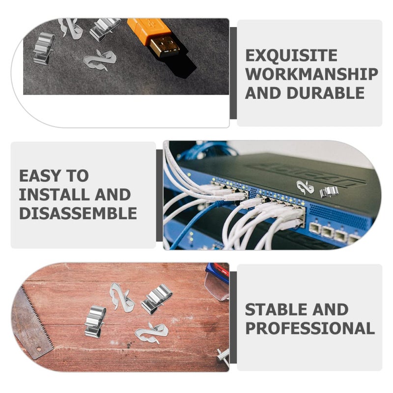 Tehaux مشابك أسلاك الألواح الشمسية 50 قطعة 2 مجموعة مشابك كابلات الطاقة الشمسية للبيوت المحمية سهلة التركيب - Image 3