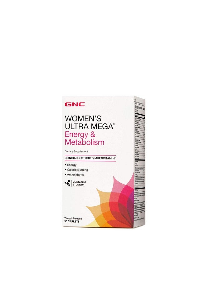 جي إن سي فيتامينات متعددة GNC Ultra Mega Energy and Metabolism للنساء، 90 قرصًا، لزيادة الطاقة والتمثيل الغذائي وحرق السعرات الحرارية - Image 1