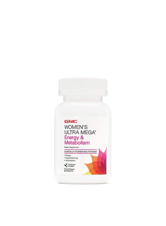 جي إن سي فيتامينات متعددة GNC Ultra Mega Energy and Metabolism للنساء، 90 قرصًا، لزيادة الطاقة والتمثيل الغذائي وحرق السعرات الحرارية - Image 3