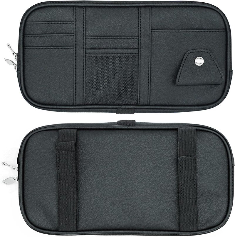 Da by New Leather Car Sun Visor Organizer - Black - Image 5