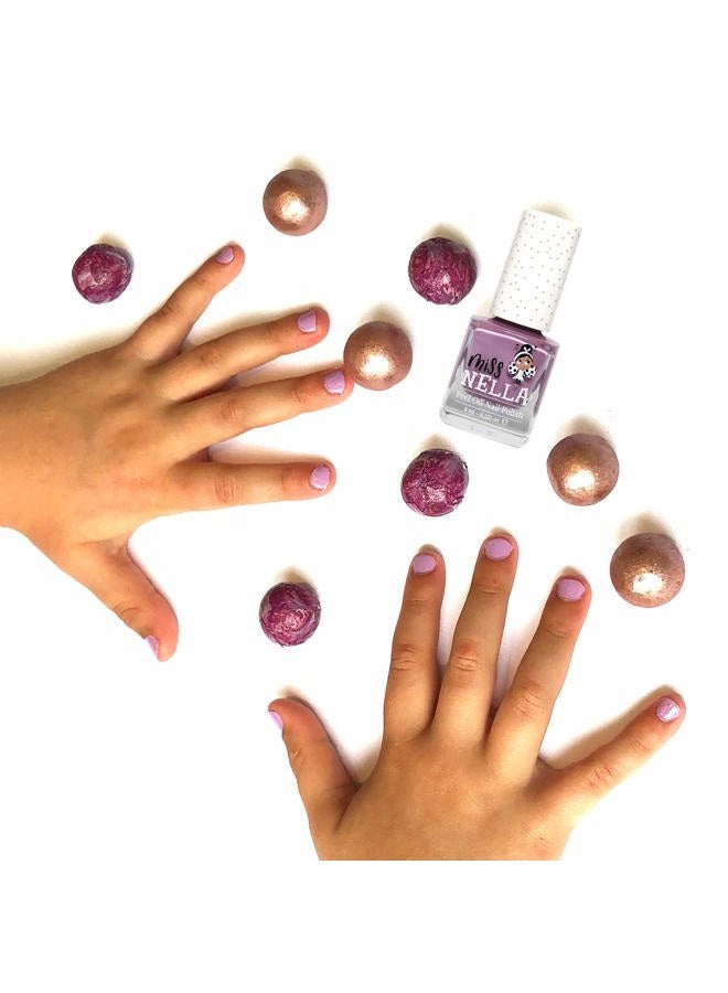 Miss NELLA BUBBLE GUM – Safe Special lilac Nail Polish for Kids, Non-Toxic & Odor Free Formula for Children and Toddlers, Natural Water Based for Easy Peel Off - Image 5