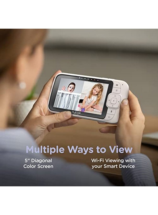 hubble connected Hubble Nursery Pal Link Premium - 5-Inch Smart Security Baby Monitor, Single Camera - Image 3
