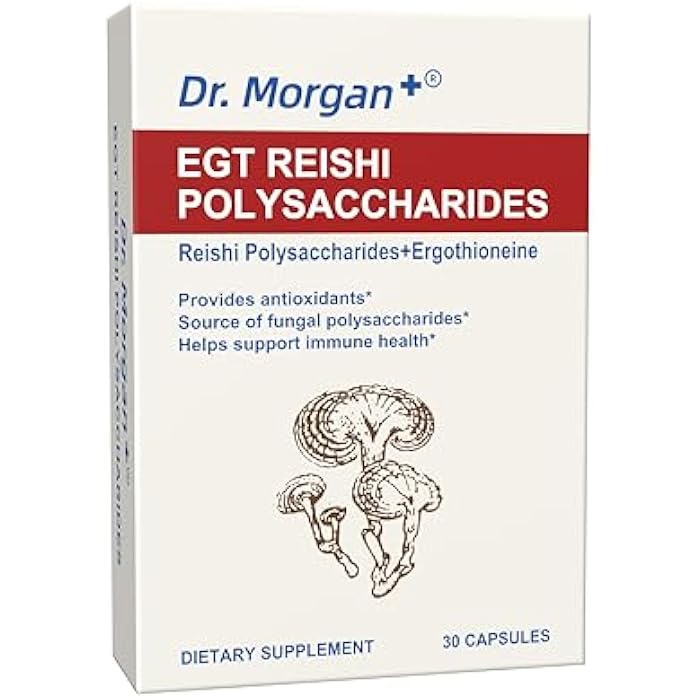Dr. Morgan EGT + Reishi Polysaccharides Supplement, 99% Pure Ergothioneine & 40% Polysaccharides Reishi,Antioxidant for Cellular Health & Immune Support, Vegan, Third-Party Tested, Made in Canada - Image 1