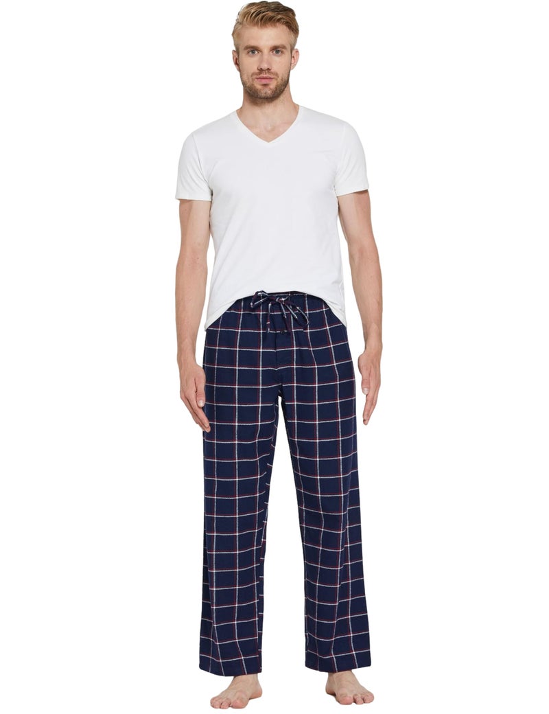 CYZ Men's 100% Cotton Super Soft Flannel Plaid Pajama Pants-F24004-S - Image 5