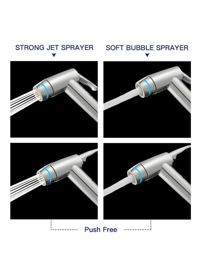 Houtingmaan Kitchen Side Sprayer,Dual Function Kitchen Sink Sprayer with Adjustable Flow Controller,Kitchen Faucet Sprayer Replacement Chrome,Faucet Pull Out Sprayer with Hose,Holder and 10 Adapters - Image 5