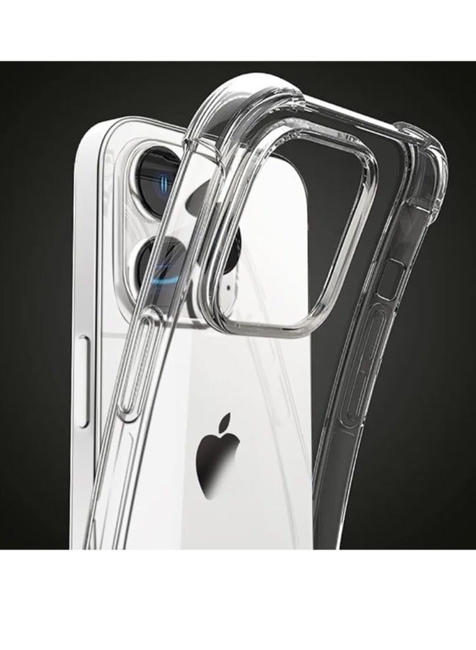 NEW iPhone 16 Pro Clear Back Air Cushion Case – Shockproof Silicone Protective Bumper Shell
