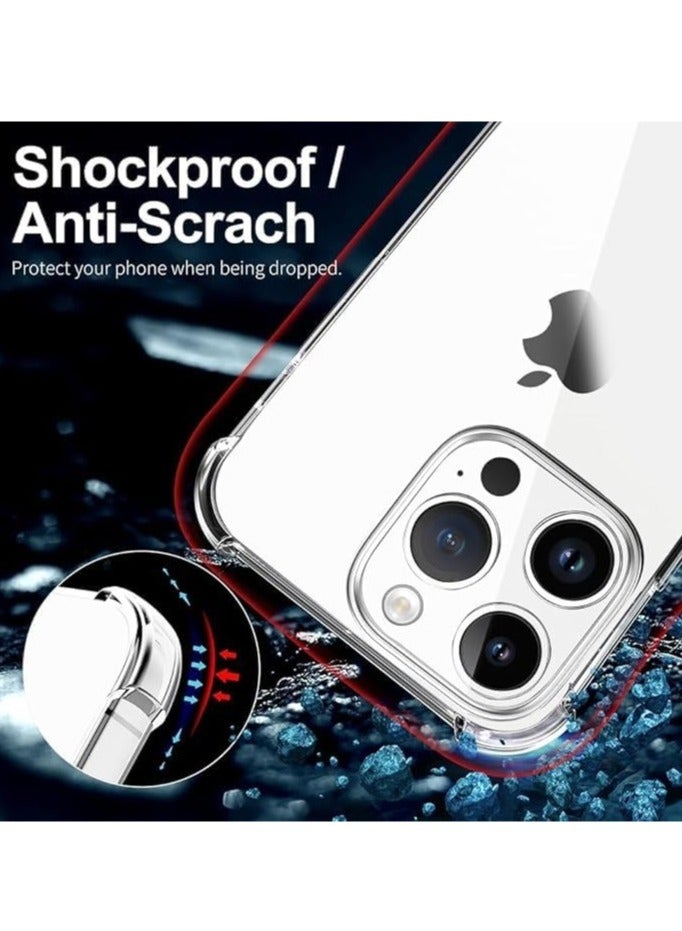 NEW iPhone 16 Pro Clear Back Air Cushion Case – Shockproof Silicone Protective Bumper Shell