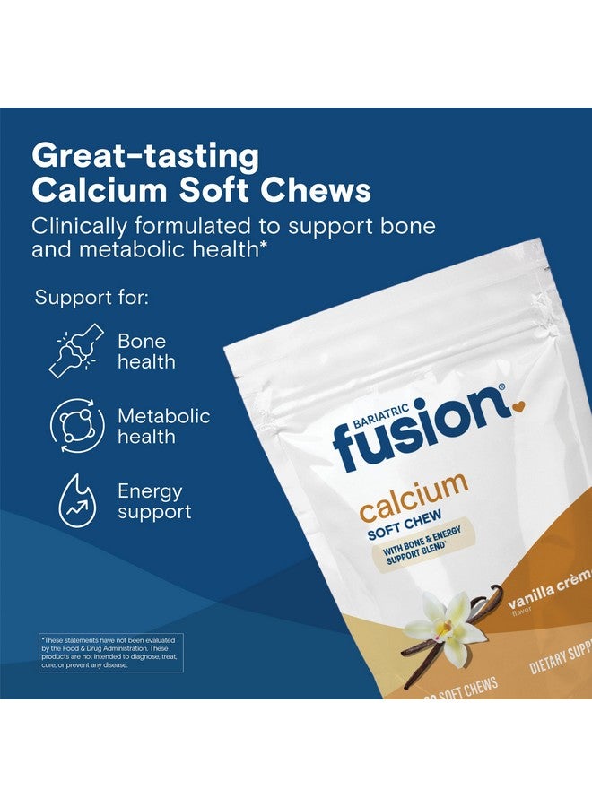 Bariatric Fusion Bariatric Calcium Chews | Calcium Citrate with Vitamin D3 Calcium Supplement Bariatric Vitamin | Sugar Free Calcium Citrate Chewable | Calcium Citrate 500mg | Vanilla | 60 Count - Image 1
