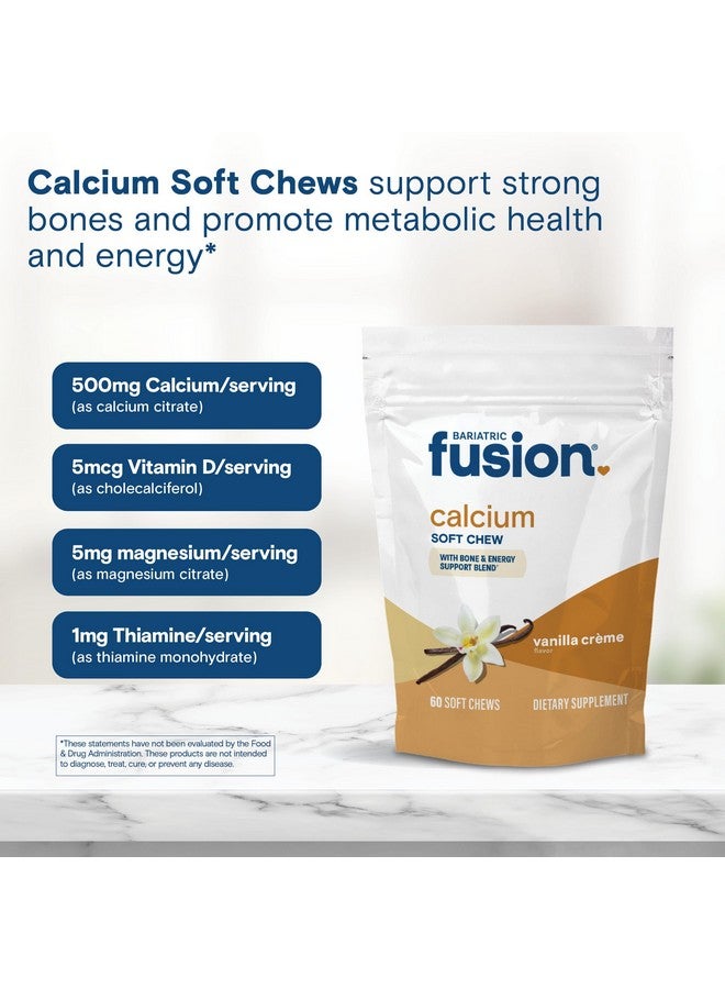 Bariatric Fusion Bariatric Calcium Chews | Calcium Citrate with Vitamin D3 Calcium Supplement Bariatric Vitamin | Sugar Free Calcium Citrate Chewable | Calcium Citrate 500mg | Vanilla | 60 Count - Image 4