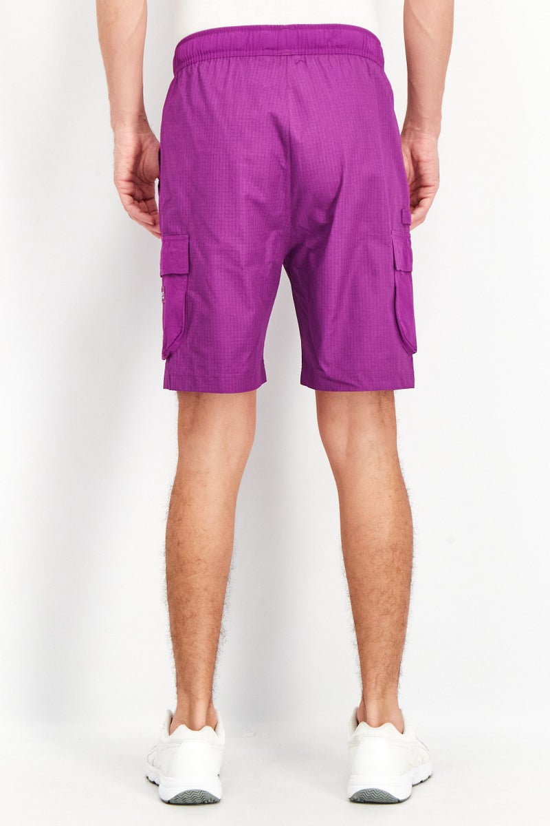 adidas Originals Men Sportswear Fit Brand Logo Shorts, Purple  - Image 3