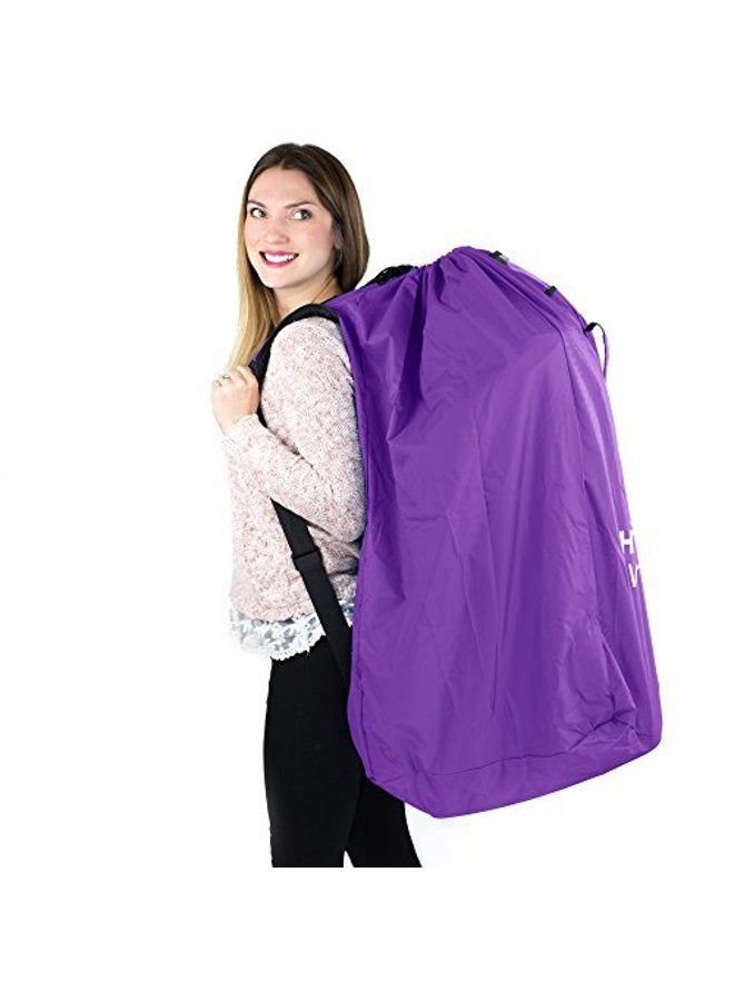 Reperkid Car Seat Travel Bag Backpack for Gate Check Bag - Waterproof - 600D Nylon Fabric W/Adjustable Strap 18x18x34 inch (Purple) - Image 3