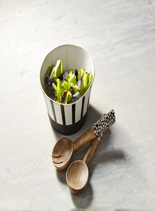 مد باي طقم أدوات تقديم الطعام من مود باي باللونين الأسود والأبيض، مقاس 11 بوصة × 3.5 بوصة - Image 2