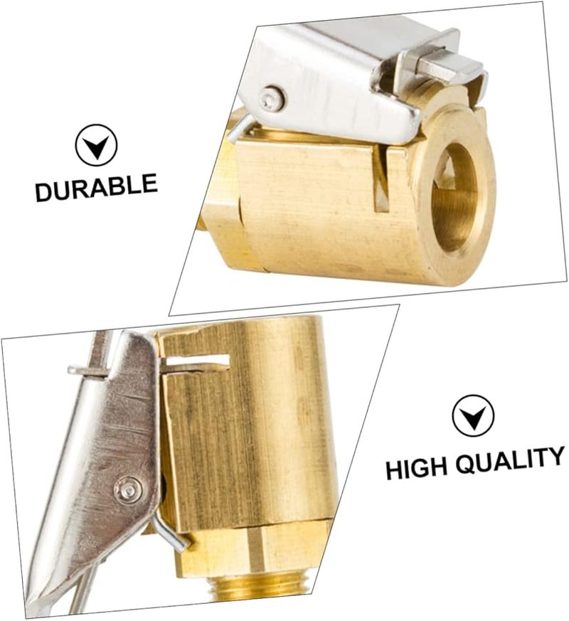 5 قطع من رؤوس نفخ الإطارات النحاسية لمضخات السيارات، مقاومة لتسرب الصمام - Image 5