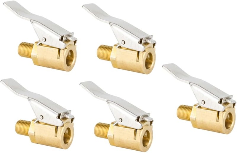 5 قطع من رؤوس نفخ الإطارات النحاسية لمضخات السيارات، مقاومة لتسرب الصمام - Image 2