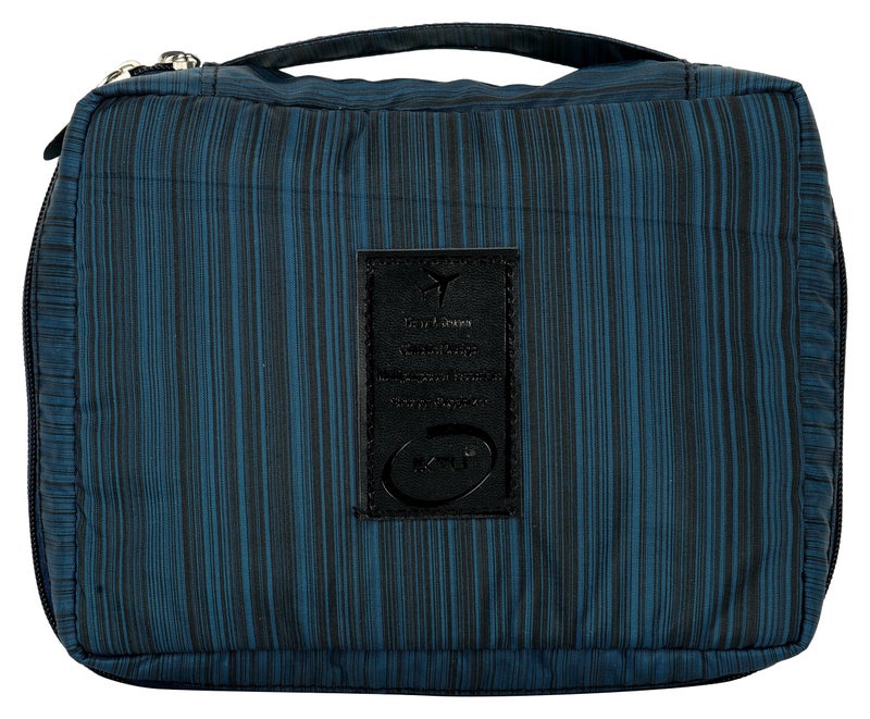 Iktu Multifunction Portable Travel Toiletry Bag -Travel Makeup Cosmetic Printed Organizer Beach Pouch, bathroom storage organizer (Blue) - Image 1