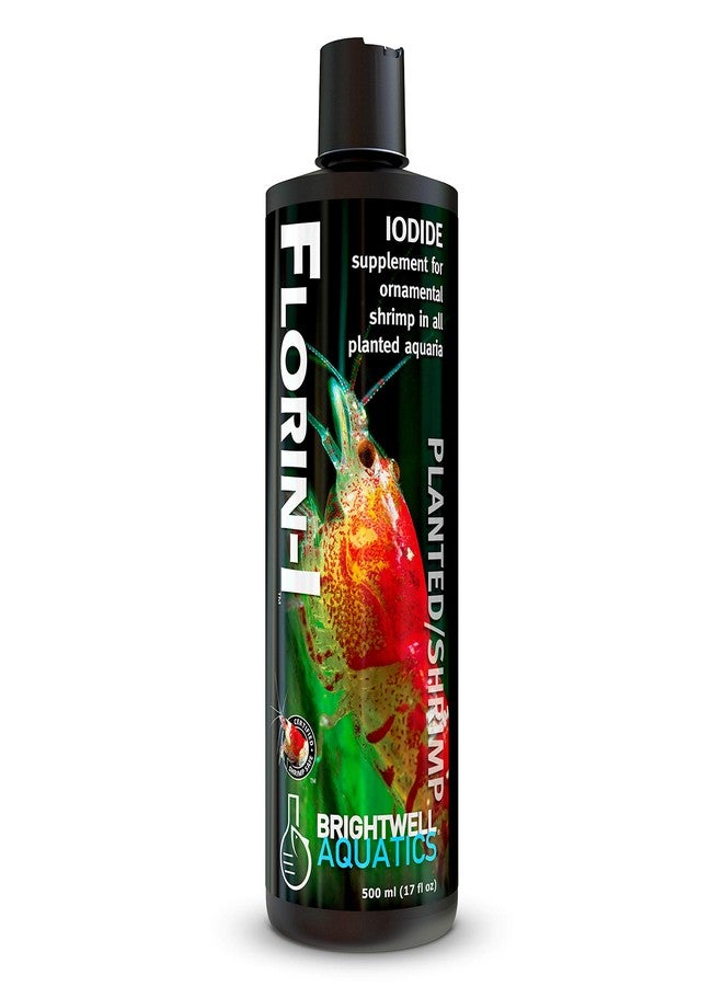Brightwell Aquatics Florin-I Iodine Supplement for Crustaceans - Supports Molting, Growth & Shell Strength - Safe for Freshwater, Brackish & Planted Tanks, 500 ml - Image 1