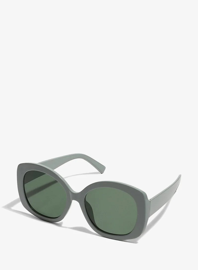 Haute Sauce Green Frame Retro Sunglass