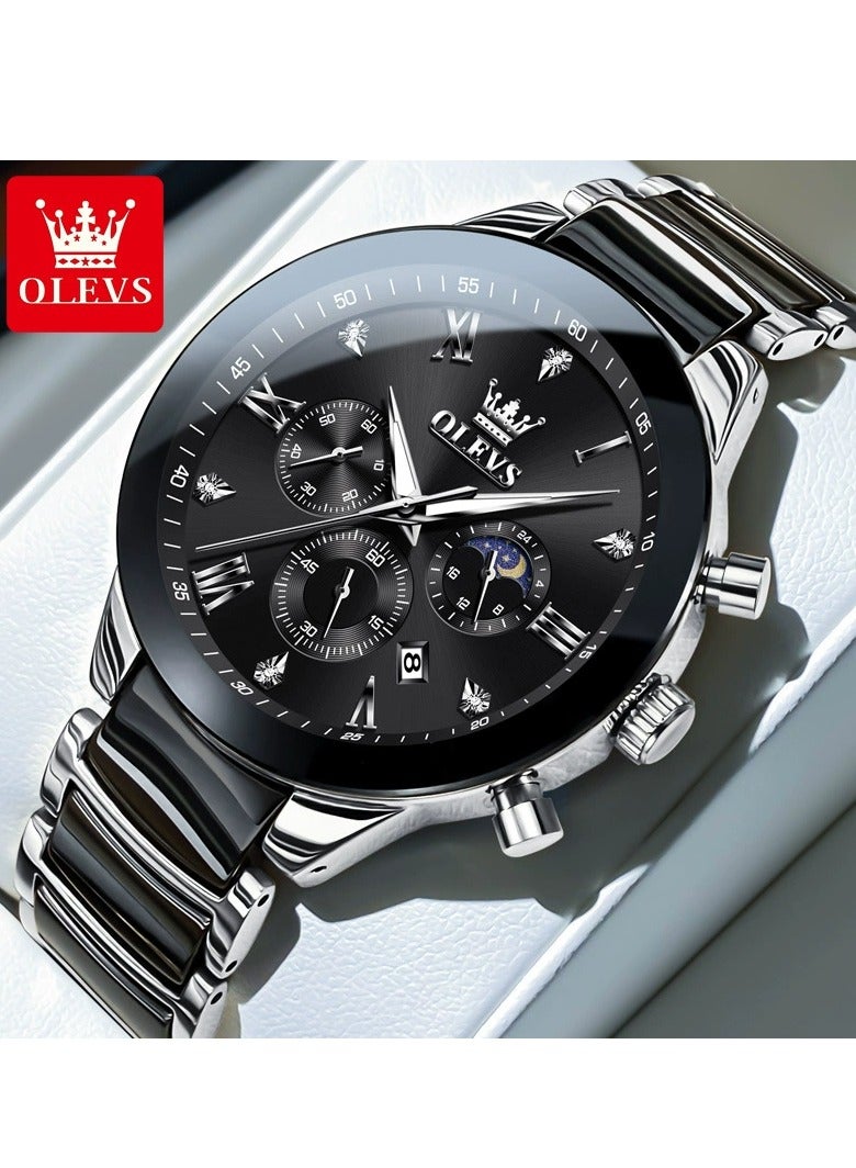 OLEVS 7004 Classic Luxury Men's Ceramic Watch - Image 1