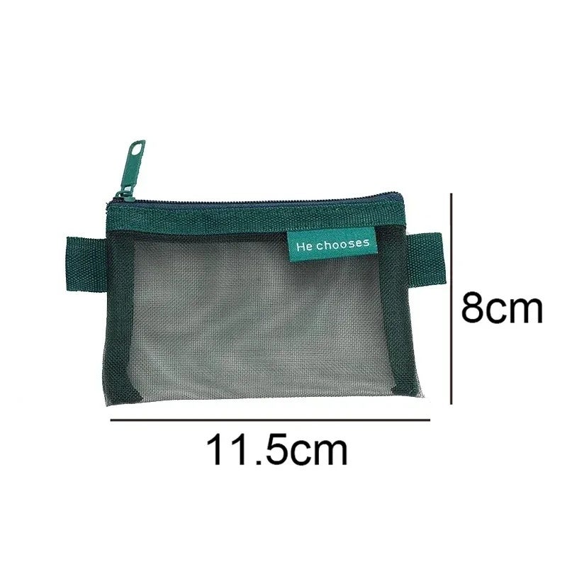 10/1PCS Change Storage Bags Mini Mesh Bag Portable Money Earphone Data Cable Storage Bag Travel Coin Purse Lipstick Cosmetic Bag - Image 1