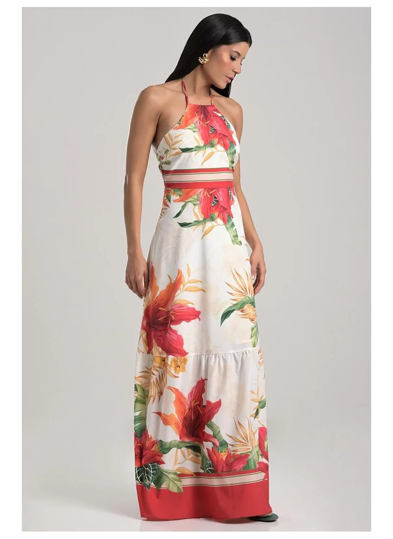 Long Dress with Distinctive Borders