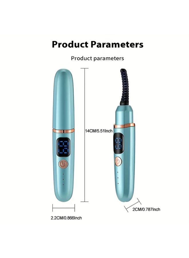 فرشاة وردية وبيضاء، ماسكارا تجعيد الرموش محمولة قابلة للشحن عبر USB، 3 سرعات، تصميم مريح - Image 2