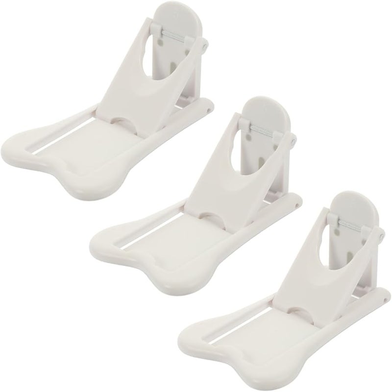 VILLCASE 3 Pack Adjustable White Window Lock Stopper Safety Sliding Locks Easy Installation - Image 2