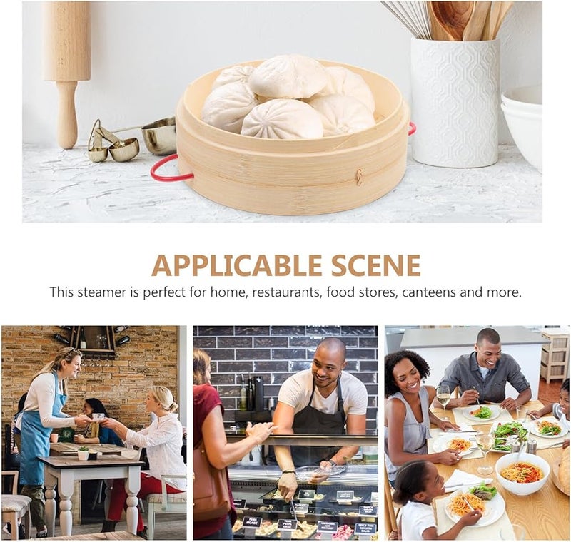 سلة بخار مقاومة للحرارة بمقبض للديم سوم، الزلابية، الخضار، الأرز، اللحم، صحية، غير لاصقة، متعددة الوظائف للطهي - Image 4