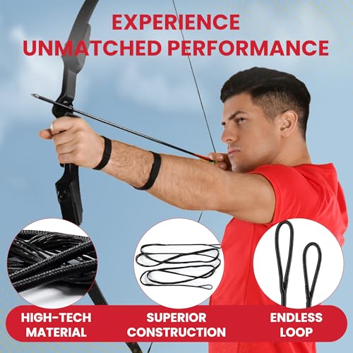 Legend Recurve Bow String - Dacron Bow String Replacement - Traditional Bowstrings - Recurve Bow Archery Accessories - Archery Equipment for Recurve Bows - Bowstring AMO 48 inch - 16 Strands - Image 3