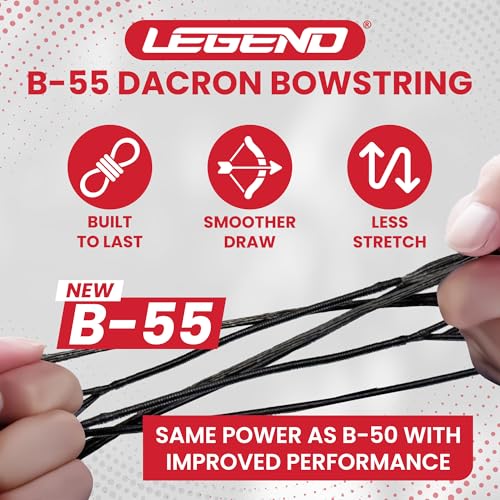 Legend Recurve Bow String - Dacron Bow String Replacement - Traditional Bowstrings - Recurve Bow Archery Accessories - Archery Equipment for Recurve Bows - Bowstring AMO 48 inch - 16 Strands - Image 2