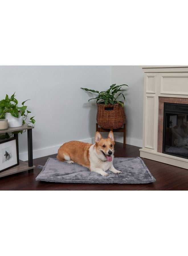سرير القطط ثيرماناب ذاتي التدفئة للقطط والكلاب الصغيرة، قابل للغسل ويعكس حرارة الجسم - بساط سرير عاكس مبطن من الفرو الصناعي - رمادي، صغير - Image 5