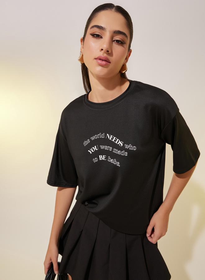 Take Two Graphic Print Short Sleeve Round Neck T-Shirt - Image 1