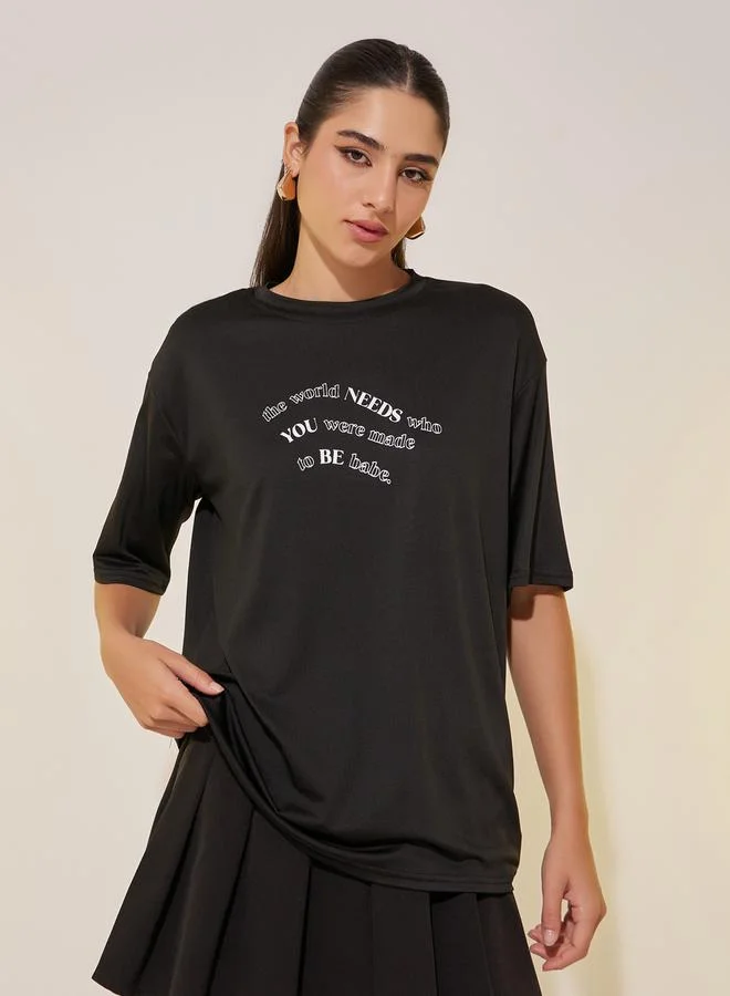 Take Two Graphic Print Short Sleeve Round Neck T-Shirt