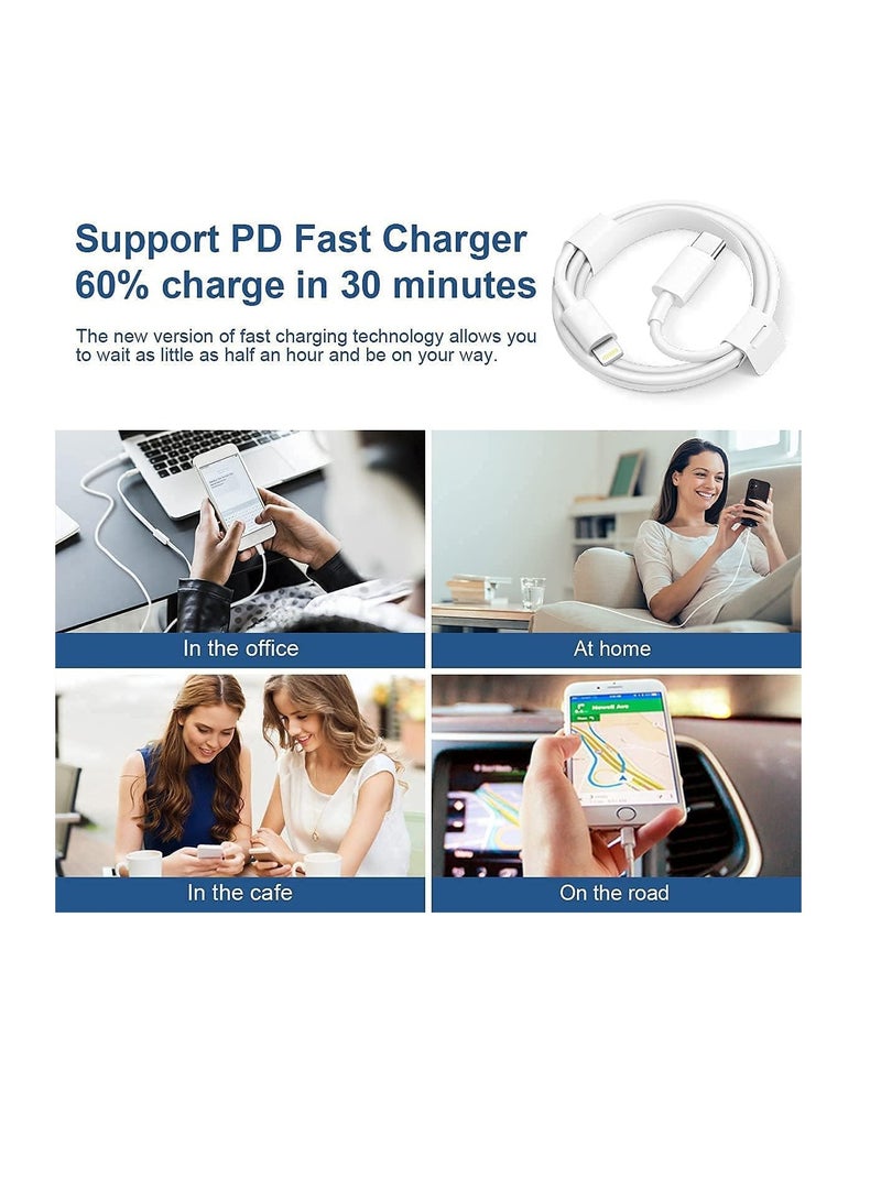 Terabyte iPhone Fast Charger Lightning Cable [Apple MFi Certified] 2-Pack USB-C to Lightning Cable (6.6Ft) - Image 3