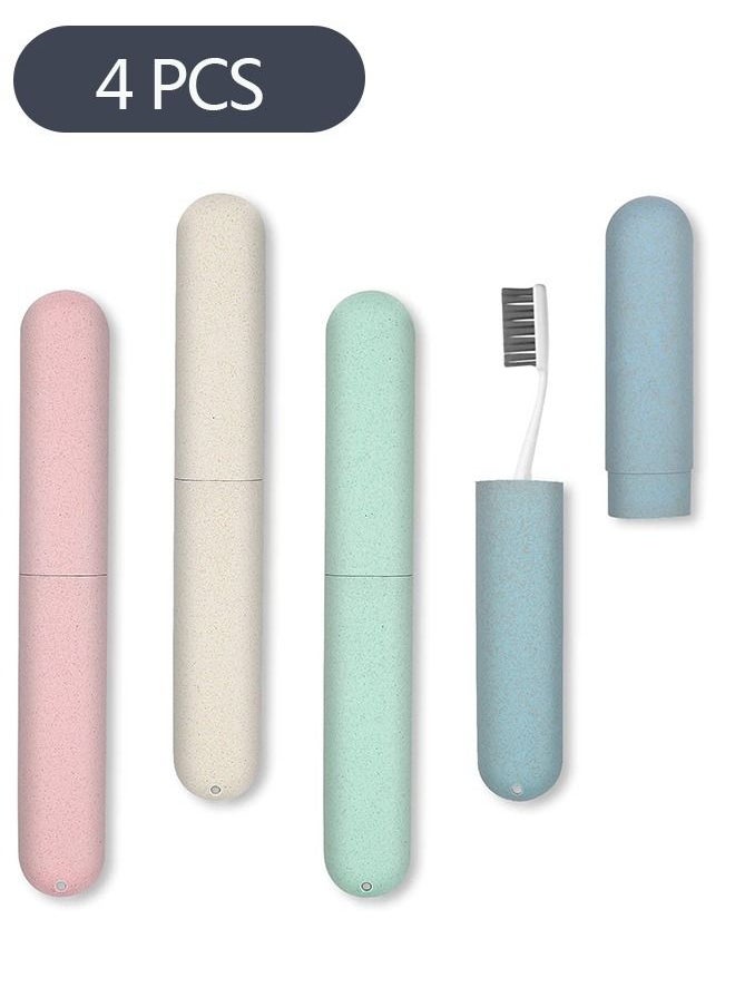 Ant - 4-Piece Travel Toothbrush Case, Portable Breathable Plastic Toothbrush Holder for Travel Camping School Home - Image 1